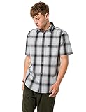 Jack Wolfskin Herren Luftiges Outdoor Hemd Kurzarm HOT Chili Shirt M, Dusty Grey Checks, XXL, 1400245-7432006