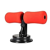 HZLXF1 Tragbare Abdominal Crunch Maschine Bauchmuskeltraining Aid Saugnapf Fest Hochwertige Materialien komfortabel und langlebig Heimfitnessgeräte Bauchtrainer (Color : Red)