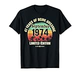 September 1974 47th Year Old Birthday Gift For Men Women T-S