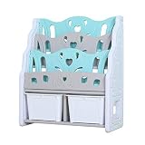 Bücherregale Bücherregal Kinderbücherregal Einfaches Bücherregal nach Hause Fußboden-Bilder-Album Display Rack Lagerung Nursery Umweltschutz PE Kunststoff Buch-Regal-Rack Bookcases Book