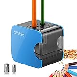 Elektrischer Anspitzer mit Behälter,USB und Batterie Betrieben Bleistiftspitzer，Spitzer Elektrisch 2 Größen für Dreikantstifte und Buntstifte von AOBET