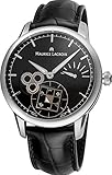 Maurice Lacroix Masterpiece Square Wheel Classic Herren-Armbanduhr Analog Handaufzug mit schwarzem Krokolederband MP7158-SS001-301-1