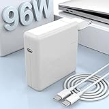 96W USB C Netzteil USB C Ladegerät Kompatibel mit Mac Book Pro Ladegerät 13 15 16 Zoll 2020 2019 2018 Funktioniert mit USB C 87W 61W 30W PD Netzteil, USB-C zu USB-C Ladekabel (6,6 Fuß / 2 m)