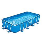 Metal Frame Rectangular Pool Wicker- 4.88 x 2.44 x 1.07m New All IN