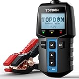 TOPDON BT100 Autobatterie Tester 12V, 100-2000 CCA BatterieTester KFZ mit Batterietest Kurbeltest Ladesystem Test für Auto ATV SUV PKW-LKW Motorrad B