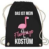 Shirtracer Karneval & Fasching Kostüm Outfit - Das ist mein Flamingo Kostüm - Unisize - Schwarz - turnbeutel flamingo - WM110 - Turnbeutel und Stoffbeutel aus Baumw