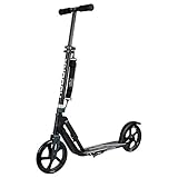 HUDORA 14825 Big Wheel 205-City-Roller-Klappbarer Tretroller Scooter Roller, schwarz/anthrazit, 205