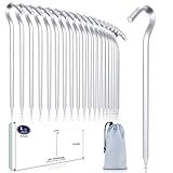 24 Stücke Zeltheringe, 18 cm/7' Luftfahrtaluminium Heringe Erdnägel, Häringe Zelt, Vorzelt Heringe, Heringe Erdnägel Stabil, Heringe Camping, Zeltzubehör Heringe für Camping, Gartenarbeit usw