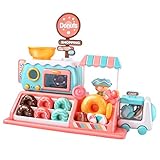 Donut-Spielzeug-Set, Kinder-Mikrowellen-Spielzeug-Set, Donut-Shop Dessert-Puppenhaus, Kochsimulation Frühes pädagogisches Spielzeug für Jungen Mädchen Kinderküche Spielzeug-Geschenke Toy