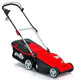 Grizzly Elektro Rasenmäher ERM 1637, 1600 Watt Turbo Power Motor, Platzsparende Stow-Funktion, Kantennahes Mähen, Mulchfunk