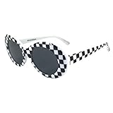 OYSOHE Sonnenbrille Damen & Herren Retro, Neueste Retro Vintage Clut Goggles Unisex Sonnenbrille Rapper Oval Shades Grunge B