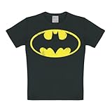 Logoshirt DC Comics - Superheld - Batman Logo T-Shirt Kinder Jungen - schwarz - Lizenziertes Originaldesign, Größe 104/116, 4-6 J