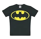 Logoshirt DC Comics - Superheld - Batman Logo T-Shirt Kinder Jungen - schwarz - Lizenziertes Originaldesign, Größe 104/116, 4-6 J