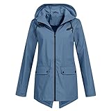 Jaysis Damen Windbreaker Parka Jacke Softshellmantel Skijacke Regenjacke Outdoor Funktionsjacke Atmungsaktiv Wasserdicht Windjacke Winddicht Regenmantel mit Kapuze Übergangsjacke Sp