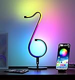 LED Tischleuchte Farbwechsel, RGB Tischlampe Dimmbar mit Fernbedienung APP-Steuerung und Musiksynchronisierung RGB Nachttischlampe für Wohnzimmer kinderzimmer Schlafzimmer, Studie, Höhe 35CM