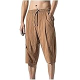 TYTUOO PantsLinen BreathableDaily Man, camel, 58