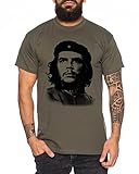 Che Herren T-Shirt Kuba Guevara Revolution Guevara, Farbe:Khaki;Größe:XL