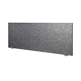 LAUTLOZ desktopz, stilvoll hochwertiger Schallschutz, minimalistisch, lärmabsorbierende Akustik-Platten, Befestigung ohne Bohren und Schrauben, Edelstahl-Look grau 100x50x2,5