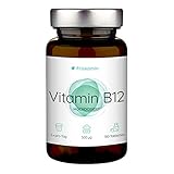 Vitamin B12 500μg hochdosiert vegan, 180 Tabletten entsprechen einer 6 Monate Dosis, hochwertiges Methylcobalamin, sorgfältig in Deutschland hergestellt (Einzeln)