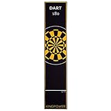 Kingpower Dart Teppich Gelb Matte Steeldart Dartpfeile Dartboard Zubehör Dartteppich Target Oche Darts Abwurflinie Schutz Gummi Boden Dartscheibe 290 x 60