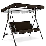 LQBDZF Ersatzdach für Hollywoodschaukel, für Hollywoodschaukel/Hängematte, Wasserdichtes Dach für Gartenschaukel, UV-Schutz Mit Schaukelsitzbezug,001,249 * 185 * 18