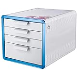XHMCDZ Büroschränke, Gestelle und Regale Home Office Schränke Aktenschrank Aluminiumlegierung A4 4 Schichten Desktop Storage Box Aktenschränk