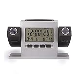 ZYZZ LED-Wecker Datumsthermometer Multifunktionale Snooze-Wecker Home Dual-Projektionsuhr Digitaler Weck