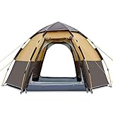 YUQIYU Gelb im Freienzelt Unisex Gewebe-Entwurfs-Double-Layer-Regenschutz Outdoor-Camping-Zelt kann 5-8 Personen (Farbe:6306220090)
