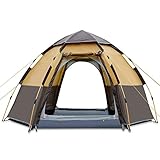 YUQIYU Gelb im Freienzelt Unisex Gewebe-Entwurfs-Double-Layer-Regenschutz Outdoor-Camping-Zelt kann 5-8 Personen (Farbe:6306220090)