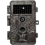 GardePro A3S Wildkamera 24MP 1080P H.264 HD Video Wildtierkamera mit Klarer 30M No Glow Infrarot 0.1S Schnelle Trigger Nachtsicht Bewegungsmelder, 120° Erfassungswinkel, IP66 W