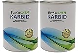 ButKarCHEM 1 Kg Karbid 80% Feste Steine langanhaltende WIRKUNGSDAUER Körnung 5-10 4260626392408 (1.Kg.)