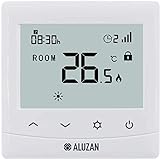 Aluzan EB-160 WiFi Thermostat, helles Display, Smart Home programmierbarer Raumthermostat | kompatibel mit Amazon Alexa, Google Home, IFTTT, Tuya App (iOS/Android) | digitaler T