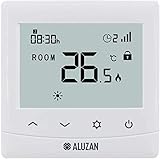 Aluzan EB-160 WiFi Thermostat, helles Display, Smart Home programmierbarer Raumthermostat | kompatibel mit Amazon Alexa, Google Home, IFTTT, Tuya App (iOS/Android) | digitaler T