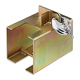 Relaxdays Kastenschloss Anhänger, Diebstahlsicherung, mit Vorhängeschloss, Anhängerschloss für Anhängerkupplung, M