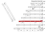 Euro Tische 1x Paar Schienen für Schubladen - vielseitig einsetzbare Schubladen Auszüge aus Stahl - Teilauszug, Verschiedene Größen (50 cm)