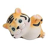 JIUYECAO 2022 Little Meng Tiger Kunstharz-Dekoration Tiger Dekoration, ein niedlicher Tiger Ornamente Mikro-Landschaft Miniaturfigur Harz Basteln Geschenk Dek