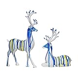 WQISON Figur, Figuren, Statue, Statuen, Statuette, Skulpturen, Tier Styling Farbe Nordic Deer Home Art Dekoration Compatible with Wohnzimmer Büro Schlafzimmer C