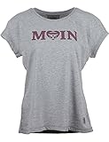 Damen T-Shirt VW Bulli »Moin« Grau Mauve Gr.L