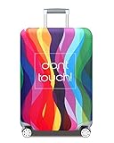 Kofferhülle Elastisch 18-32Zoll Kofferschutzhülle Gepäck Cover Reisekoffer Hülle Kofferschutz Luggage Cover Gepäckabdeckung Kofferschutzhülle mit Reißveschluss (Farbstreifen, XL)