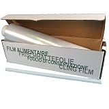 4x Frischhaltefolie Klarsichtfolie PE Folie 45cm 300m Großrolle in praktischer Spender Box
