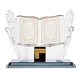 Hztyyier 4.09inch Muslim Kristall Sammlerfiguren für Home Desktop Decor Islamische Gebäude Handwerk Souvenirs Auto D