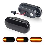 D-Lumina Dynamische Sequentielle LED Seitenblinker Blinker Kompatibel mit Golf 3 4 Passat 3BG Polo SB6， Rauchglas Frontfender Seitenblinker Dynamische Amber Lampen 2er Pack