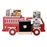 BOARTI Tigerbox-Regal Feuerwehr small rot geeignet für die tigerbox Touch und 15 tigercards, Kinderregal zum Spielen und S