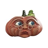 Halloween Lustig Expressive Kürbis Kopf GNOME Statue Garten Gartenzwerg, Herbst Dekoration Herbst Dekor Dekorative Harz Kürbis Ornament Für Herbst Thanksgiving Halloween Weihnachtsfeier (D)