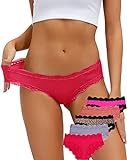 ADOVAKKER Damen Unterwäsche Low Rise Lady Micro Smooth Breathable Slips Hipster Panties Multipack, Mehrfarbig I, X-Larg