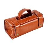 PU Leder wasserdichte Reise Kulturbeutel, Herren Kulturbeutel, Perfekt für die Rasur Pflege Dopp Kit & Haushalt Geschäftsurlaub, Leder Rasierkit Taschen für Männer KulturtaschenKulturb