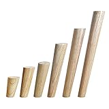 Qrity Holz Tischbeine, 4 Stück 20cm Holzfüße Möbelfüße Sofafüße mit Montageplatten & Schrauben für Schrank, Sofa, Couchtisch, TV-Schrank und andere Möbelb