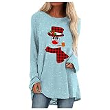 Pullover Damen Herbst Langarm Bequem Casual V-Ausschnitt Solid Colors Shirt Top Style Herbst Tops Ob