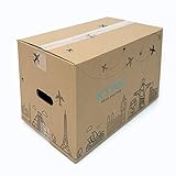 KYWAI. Umzugskartons. Pack of 10 moving boxes 500x300x300mm . Corrugated carton box. Professional Boxes for house removal. Large size. Books box