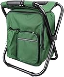 Eortzxk Tragbare Campingstühle, Outdoor-Klappstuhl Camping Angelstuhl Hocker Tragbare Rucksack Kühler Isoliert Picknick Werkzeug Tasche Wandern Sitztisch Tasche,Leichter Klappstuhl (Color : A)